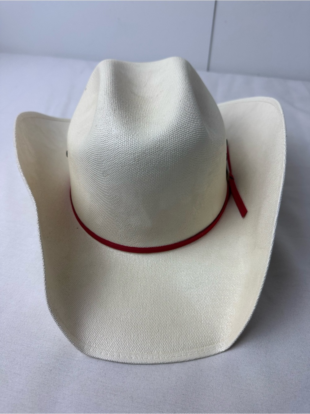 Men's Smithbilt "Long" Calgary Stampede Hat - White with Red Band